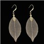 Gleamart délicat Filigrane abattants Boucles d'oreilles légères feuilles plaqué métal oreille Goujons Boucles d'oreilles longues