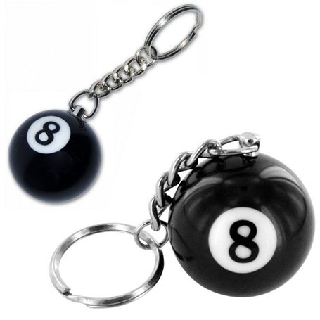 Retrogame Porte clés Boule de Billard numéro Huit