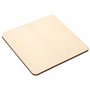 Creative Deco 10 x Dessous de Verre en Bois Carré | 10 x 10 cm | Découpes Contreplaqués | Plain, Non-Peint et Non-Fini | Parfait