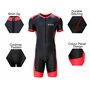 Sikma Combinaison de Cyclisme rembourrée pour Homme - Noir/Rouge - m