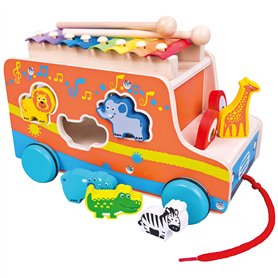 Mertens Voiture à piquer en bois avec xylophone pour enfants à partir de 18 mois Jouet pour enfants (jouet pour enfants à partir Mertens Voiture à piquer en bois avec xylophone pour enfants à partir de 18 mois Jouet pour enfants (jouet pour enfants à partir