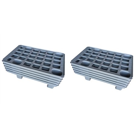 10x Leichtpalette 60x40 Kunststoffpalette im 1/4-Europaletten Maß inkl. gratis Zollstock * Viertel Palette