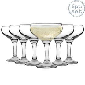 Rink Drink Soucoupes de Champagne à la patinoire - Soucoupe en Verre Coupé Vintage - Lave-Vaisselle Coffre-Fort - 200ml - Clear  Rink Drink Soucoupes de Champagne à la patinoire - Soucoupe en Verre Coupé Vintage - Lave-Vaisselle Coffre-Fort - 200ml - Clear