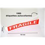 Apli 119209-1000 Etiquettes autocollantes "Fragile" - Dimensions: 50x144 mm - Couleur: rouge et blanc - Etiquetage pour cartons