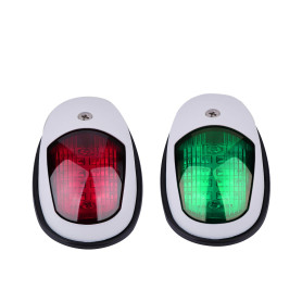 OurLeeme Feux de Navigation pour Bateau, 2 pièces 12V Vert et Rouge Marine Yacht LED Lumière Voile Lumière d'arc Latérale de Por OurLeeme Feux de Navigation pour Bateau