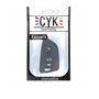 Finest-Folia - Coque en Silicone BE pour clé de Voiture à 4 Boutons - Noir et Bleu