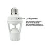LED E27 Douille Culot Detecteur De Mouvement AC10-240V 60W Max - Blanc 1PCS