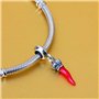 Breloque en forme de corne rouge en argent sterling 925 pour bracelet Pandora, Argent sterling Argent