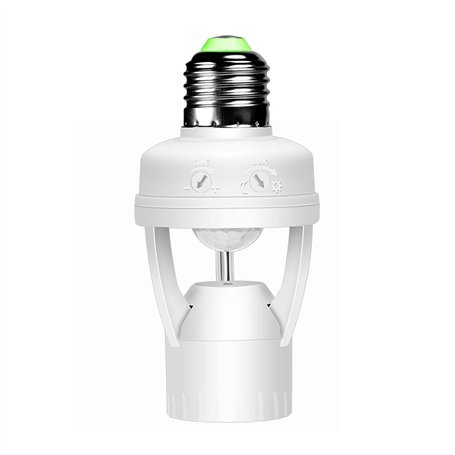 Surenhap E27 Adaptateur de Douille Ampoules LED Convertisseur de Douille Lumière d'ampoule avec capteur de Mouvement PIR 360 °