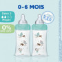 Lot de 3 Biberons DODIE Anti-Colique Initiation+ - Verre - 270ml - 0-6 Mois - Té 38,99 €