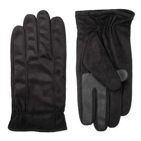isotoner Gants en microfibre pour homme avec technologie déperlante pour écran tactile - noir - Large isotoner Gants en microfibre pour homme avec technologie déperlante pour écran tactile - noir - Large