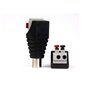 YTIan 2-pairs RCA Male femelle vers 2 bornes à femelle AV Audio Vidéo Ressort Appuyez sur type Balum connecteur adaptateur pour