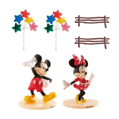Dekora - Topper Cake pour Gâteau d'anniversaire Enfant de Mickey et Minnie en PVC 350057 Taille Unique Multicolore