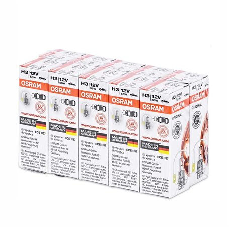 Lot de 10 ampoules halogènes H3 PK22s 12 V 55 W OSRAM 64151 453 Original