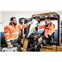 NITRAS Motion TEX VIZ Veste Softshell Haute visibilité | Veste de Travail avec Bordure réfléchissante 3M | Coupe-Vent S