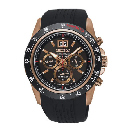 Seiko Neo Sports Montre Homme Analogique Quartz avec Bracelet Silicone SPC250P1