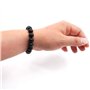 Naturel Noir Obsidienne Bracelet 10 MM Tibétain Mala Perle Cristal Pierres Précieuses Bracelet pour Hommes Femme