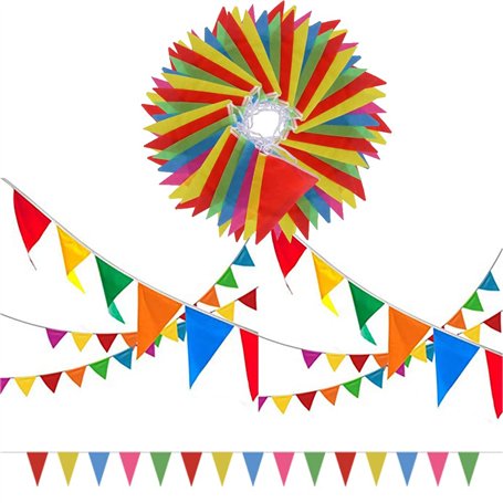 SERWOO 290 Pcs Multicolor Pennant Banner