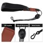 Sangle De Cou De Saxophone Sangle De Cou Noir Réglable en Cuir PU Souple Réglable Universellement avec des Pièces De Musique en