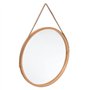 AC-Déco Miroir Rond avec Anse RT Cadre en Bambou - Beige - D 38 Cm - Cirila