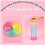 LIMEOW 2 pcs Ressort Jouet Ressort Magique Ressort Chat Rainbow Twirler Slinky Jouet Chat Ressort Petit Jouet Enfant lot Jouet M
