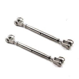 Lot de 2 tendeurs à mâchoires et mâchoires M8 en acier inoxydable 304 avec corps fermé Lot de 2 tendeurs à mâchoires et mâchoires M8 en acier inoxydable 304 avec corps fermé