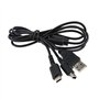 CHILDMORY Câble de chargement USB 2 en 1 Câble d'alimentation pour adaptateur de chargeur pour DSi NDSi XL 3DS N3DS DS Lite NDSL