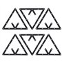 VGEBY Lot de 6 Supports triangulaires pour Boules de Billard