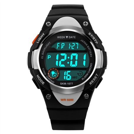 Feiwen Simple Montre Bracelet de Enfants Digitale Sport LED Multifonctionnel Outdoor Militaires 50M Étanche Montres de Garçon Pl