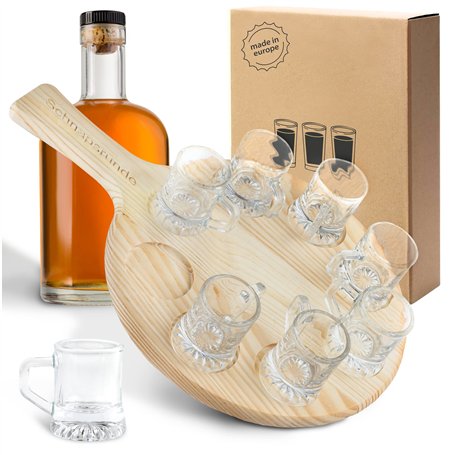 Smart-Planet Planche à liqueur avec 8 verres à shot comme mini pichet à bière
