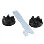 FEVERWORK 2Pcs Mélangeur En Caoutchouc Coupleur Engrenage Embrayage Avec Outil De Suppression Pour Kitchenaid 9704230