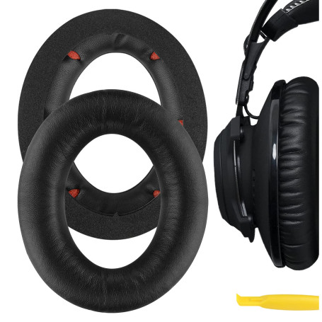 Geekria QuickFit Coussinets de rechange pour casque de jeu HyperX Cloud Revolver/Revolver S Noir
