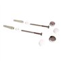 2 Fixations Cuvette WC/Bidet 6x70 Chevilles + Cabochons