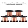 FTVOGUE 5 pièces 0.1mm 15m fil émaillé fil d'enroulement en cuivre pour téléphone portable réparation de carte mère