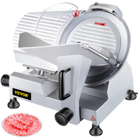 SucceBuy Trancheuse de Viande 10 inch 25cm 220V/50Hz Electrique Professionnelle Cutter Inoxidable à Viande Jambon Aliments (WED- SucceBuy Trancheuse de Viande 10 inch 25cm 220V/50Hz Electrique Professionnelle Cutter Inoxidable à Viande Jambon Aliments (WED-