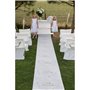 Tapis de cérémonie Just Married Blanc et Or 10 m x 75 cm