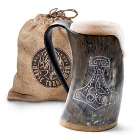 Norse Tradesman Véritable corne à boire viking Mug – 500 ml Chope à bière viking de qualité supérieure avec fond en bois dur sup Norse Tradesman Véritable corne à boire viking Mug – 500 ml Chope à bière viking de qualité supérieure avec fond en bois dur sup