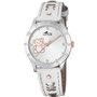 Lotus Montre pour Enfants 18657/A Junior Collection Boîtier en Acier Inoxydable Gris Bracelet en Cuir Blanc