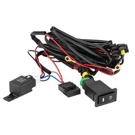 Outbit Kit de câblage - 1 kit de relais de fusible de faisceau de câblage d'interrupteur marche/arrêt universel pour phare antib Outbit Kit de câblage - 1 kit de relais de fusible de faisceau de câblage d'interrupteur marche/arrêt universel pour phare antib