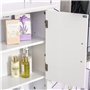 HOMCOM Armoire Haute Murale de Salle de Bain ou WC Placard 2 Portes 2 étagères Niche dim. 60L x 20l x 58H cm MDF Panneaux Partic