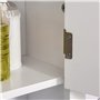 HOMCOM Armoire Haute Murale de Salle de Bain ou WC Placard 2 Portes 2 étagères Niche dim. 60L x 20l x 58H cm MDF Panneaux Partic