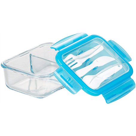 Boîte de conservation -20 °C à 520 °C en verre à 2 compartiments