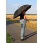 iX-brella Parapluie d'autodéfense extrêmement stable, Noir , L, Parapluie automatique XXL