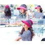 Femme Casquette Visière Large Bord Chapeau de Soleil Plage Voyage Eté Capeline de Camping Pêche Vélo Jardinage Pliable Protectio