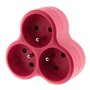 Multiprise triplite triangulaire 16A - rouge - Zenitech