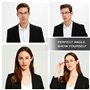 EYEURL Lunettes de Lecture Demi Monture - Bleu Lumière Bloquant Optique Mince Anti Reflet Mode Ordinateur Lecteurs d'Hommes et d