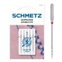 SCHMETZ | 5 Aiguilles pour machines à coudre | Double Chas | 705 DE | Grosseur 80/12 | Convient pour les ourlets décoratifs