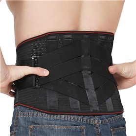 Ceinture de Soutien Lombaire Maintenir Bien Les Lombaires et Le Dos Soulage la Douleur 4 Ressorts Soutien Sangle Double Réglable Ceinture de Soutien Lombaire Maintenir Bien Les Lombaires et Le Dos Soulage la Douleur 4 Ressorts Soutien Sangle Double Réglable