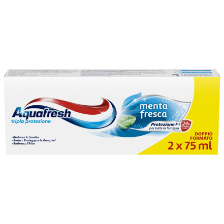 Aquafresh Dentifrice triple protection à la menthe fraîche 2 x 75 ml