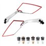 Rétroviseur 2pcs Moto Modifié Rétroviseur (rouge)